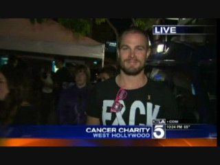 2013.05.09 Stephen Amell @ F**k Cancer LA - KTLA 5