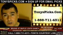 NHL Playoff Pick Game 6 Boston Bruins vs. Toronto Maple Leafs Line Odds Prediction Preview 5-12-2013