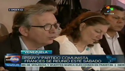 Venezuela: se reúnen dirigentes del PSUV y del PCF