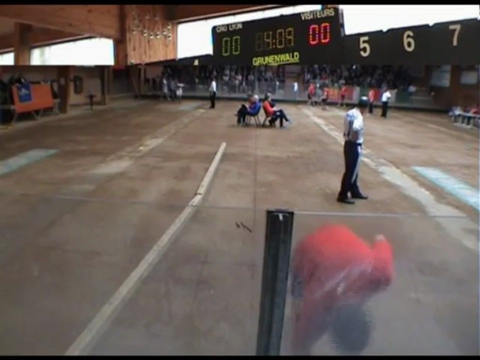 Tir rapide en double, CRO Lyon contre BRB Ivrea, demi finale Coupe d'Europe 2013, Sport Boules