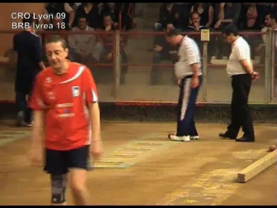 Second tir de précision, CRO Lyon contre BRB Ivrea, demi finale Coupe d'Europe 2013, Sport Boules