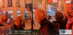 Ambiance sur les Champs-Elysées pour fêter le titre de champion du PSG