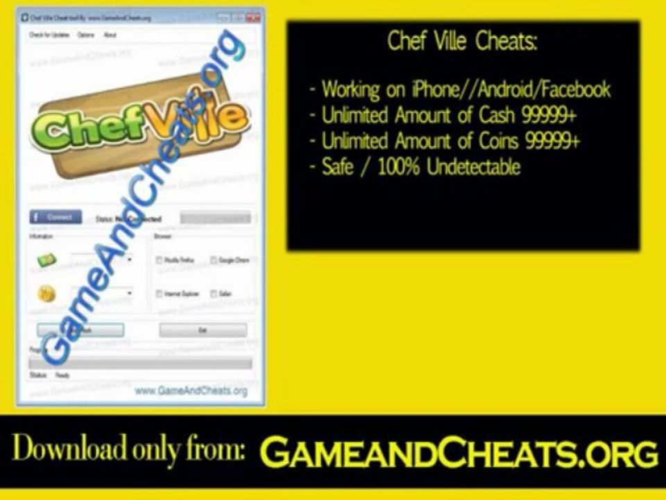 Chefville Hack- Cheats Cash and Coins Hack Tool