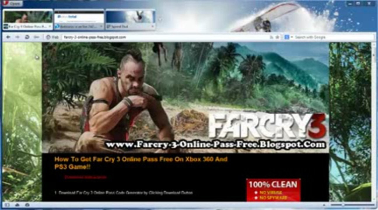 Far Cry 3 Online Pass Redeem COdes Generator Xbox 360 _ PS3