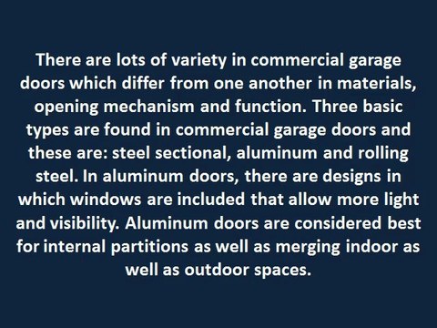 Provide Safety to Your Commercial Garages with Commercial Garage Doors