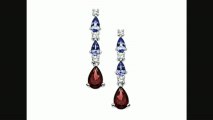 Garnet, Tanzanite And White Sapphire Earrings In Sterling Silver From Jewelry.com Review