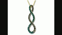 12 Ct Champagne And Green Diamond Ribbon Pendant Necklacein 14k Gold From Jewelry.com Review