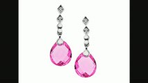 9 34 Ct Rose Mystic Topaz Drop Earrings With Diamonds In Sterling Silver From Jewelry.com Review