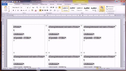 Word | Exercice pratique sur le publipostage