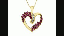 Ruby And Diamond Heart Pendant Necklacein 10k Gold From Jewelry.com Review