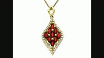 Ruby & 18 Ct Diamond Pendant Necklacein 10k Gold From Jewelry.com Review