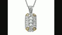 14 Ct Diamond Pendant Necklacein 14k Twotone Gold From Jewelry.com Review