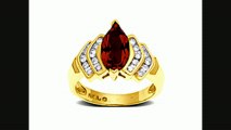 Garnet And 13 Ct Diamond Ring In 14k Gold. From Jewelry.com Review