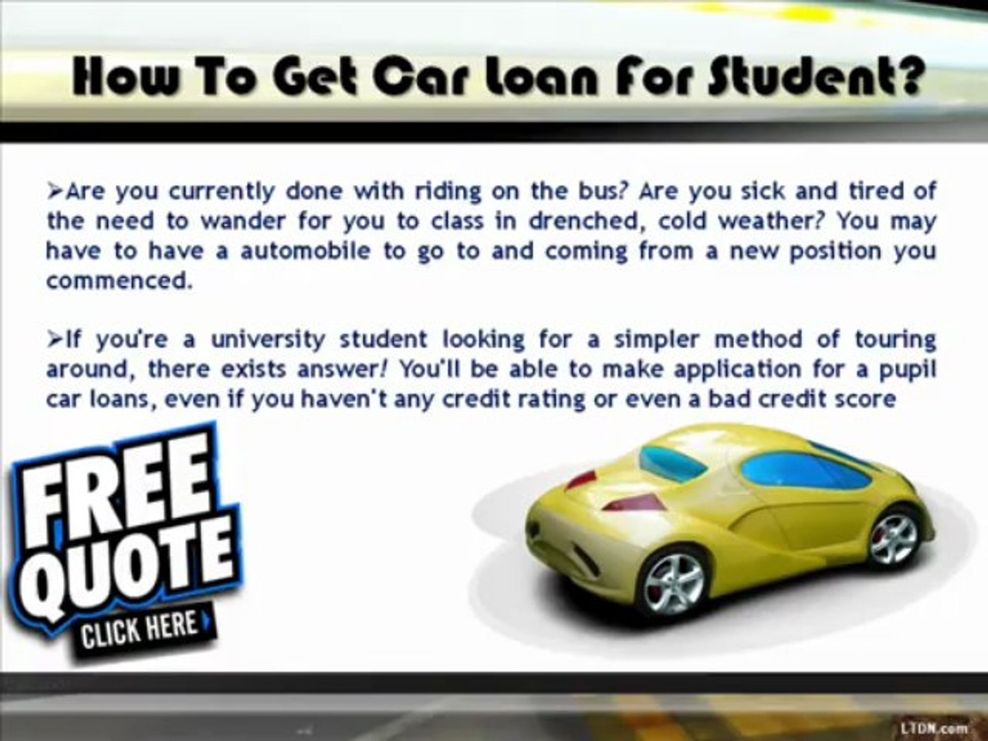 can students get car loans