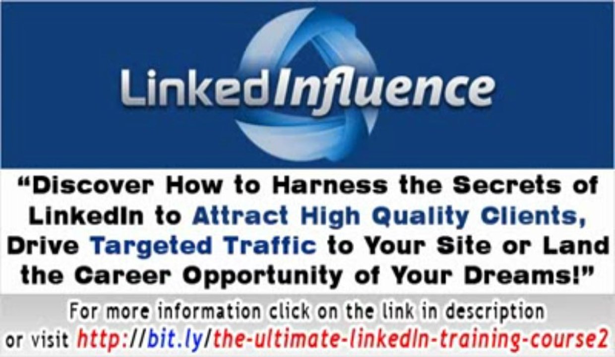 Linkedinfluence - The Ultimate Linkedin Training Course | Linkedinfluence - The Ultimate Linkedin Training Course