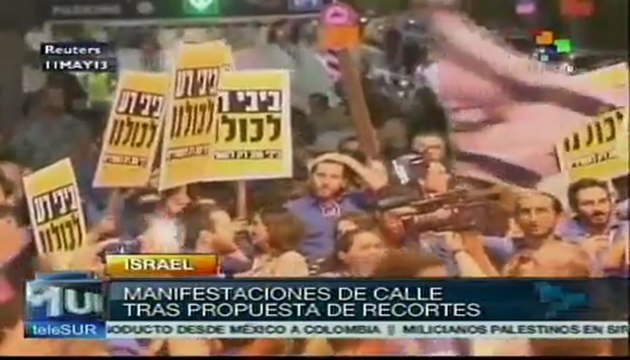 Protestan en Israel contra nuevo proyecto de recortes