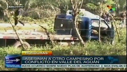 Asesinan a otro campesino por conflicto en Valle del Aguan en Honduras