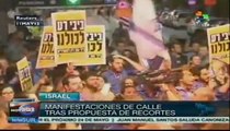 Manifestaciones en Israel tras propuesta de recortes