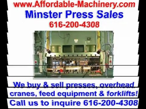 Minster Metal Stamping Presses Minster Punch Presses Available