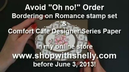 Framelits Frame used on a Stampin' Up! Bordering on Romance card