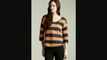 Jeanne Pierre Striped Scoop Neck Mesh Sweater Review