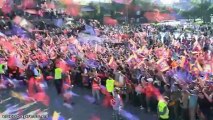 Seguidores celebran la liga del FC Barcelona