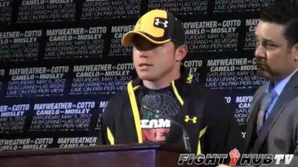 Saul Alvarez post fight press conf