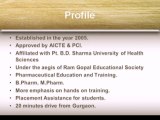 Ram  Gopal College of Pharmacy PPT 2013