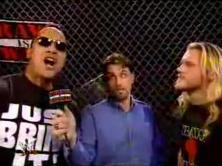 The Rock and Chris Jericho mock each other