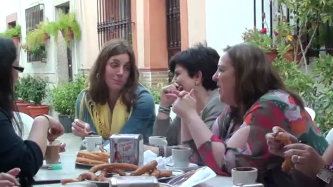 FERIA DE JEREZ,TOMANDO CHOCOLATE CON PORRAS 2 PARTE