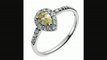 9ct White Gold & Yellow Cubic Zirconia Pear Vintage Ring Review