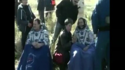 Retour sur terre de trois spationautes de l'ISS