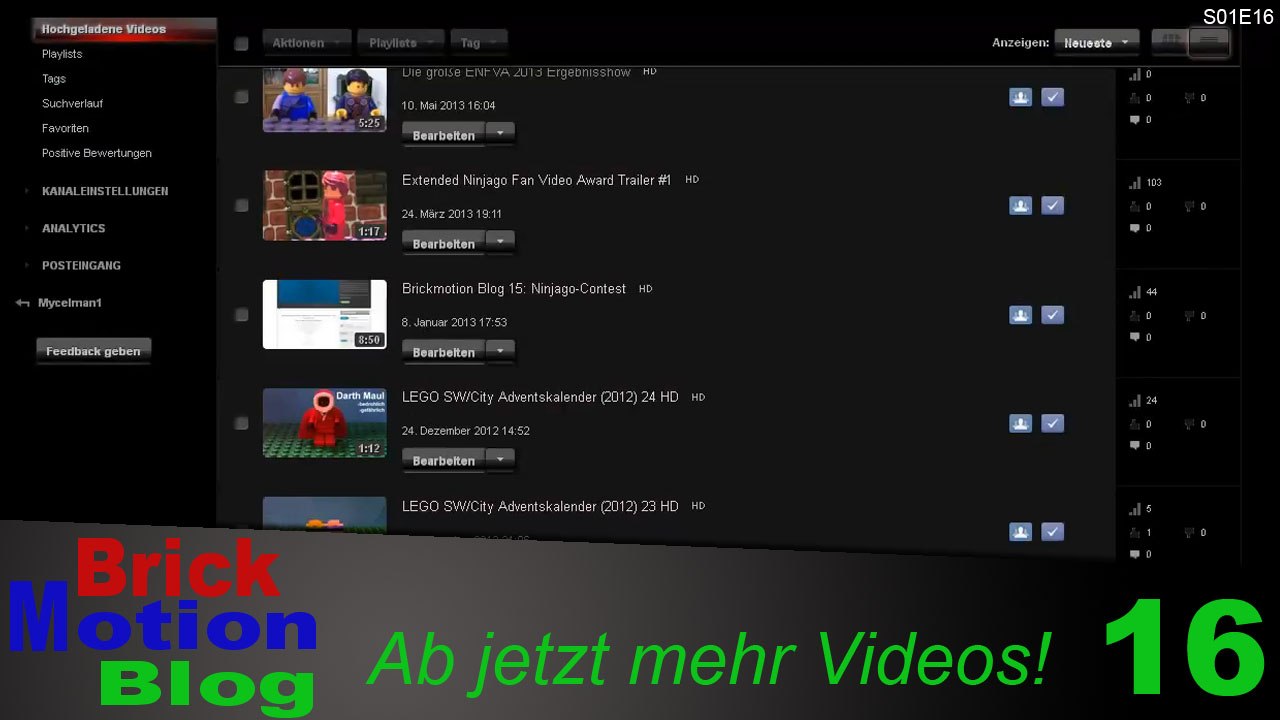 Brickmotion Blog 16: Ab jetzt mehr Videos