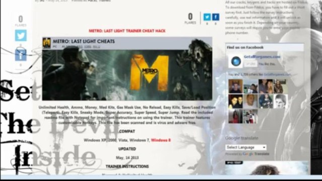 Official Metro: Last Light trainer & godmode hacks