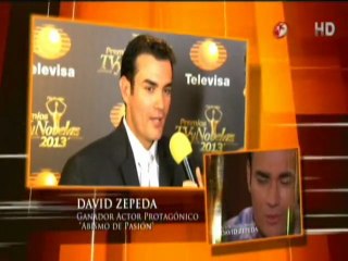 David Zepeda @davidzepeda1 lo que no se vio Premios TV y Novelas 2013