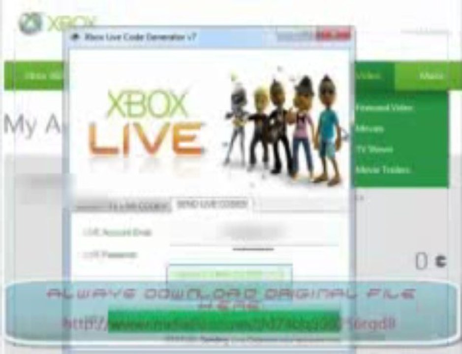 Xbox Live Code Generator 2013 œ Générateur de clé Télécharger gratuitement
