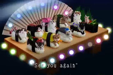 Des chats enroulés dans des sushis géants pour une publicité