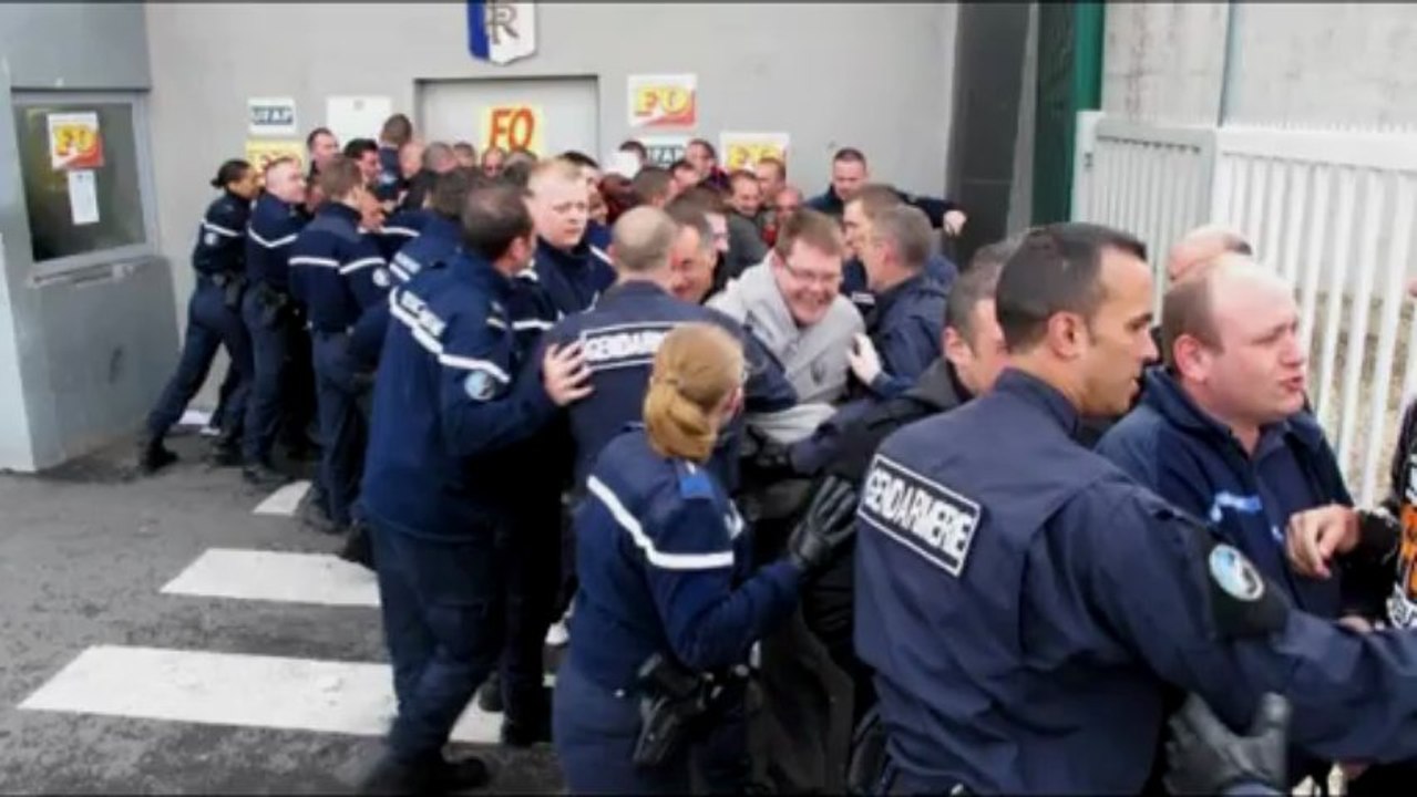 MANIFESTATION DES GARDIENS DE PRISON A LIANCOURT