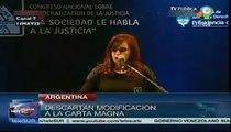 Culmina congreso sobre democratización de la justicia en Argentina