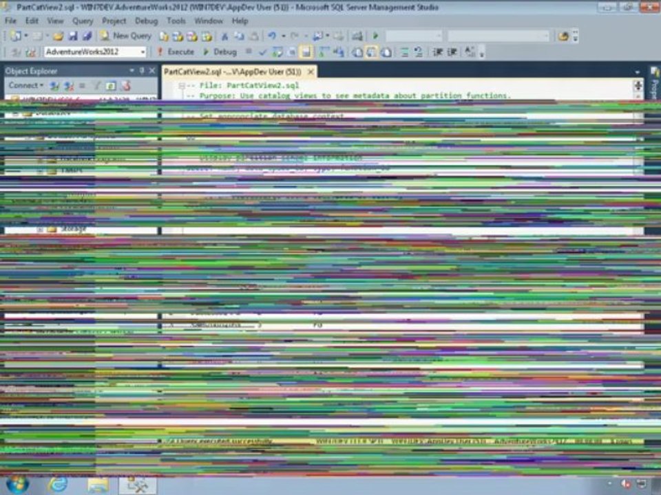 Trailer for SQL 2012 Developer tutorial: Partitions