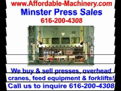 Minster Press For Sale – Used Minster Metal Stamping Press