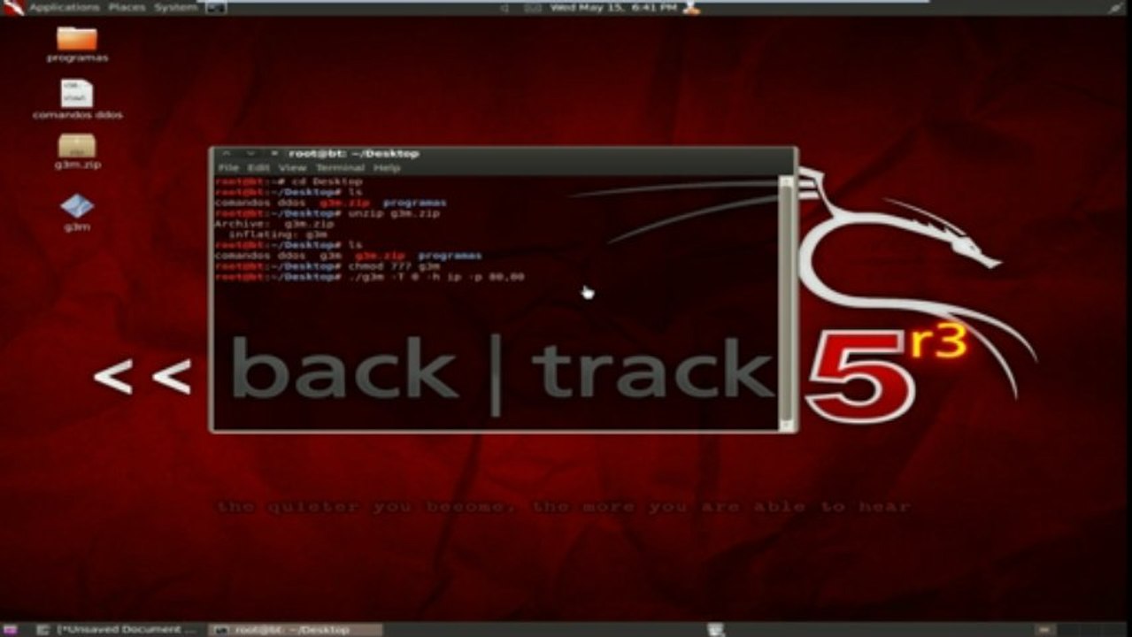 usando o g3m no back track - Chuck_Kill