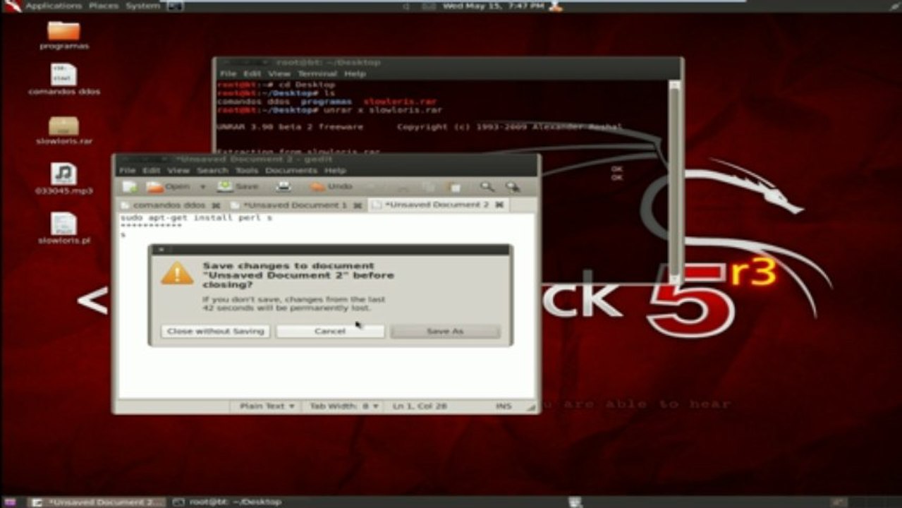 usando o slowloris no back track - Chuck_Kill