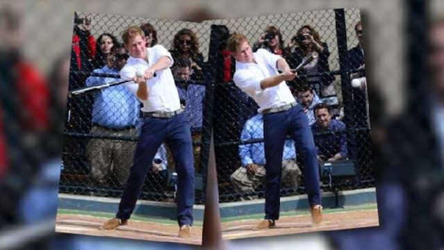 Prince Harry Plays Baseball in New York