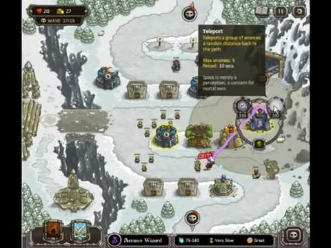 Kingdom Rush Walkthrough - Levels 9 and 10 - 3 Stars