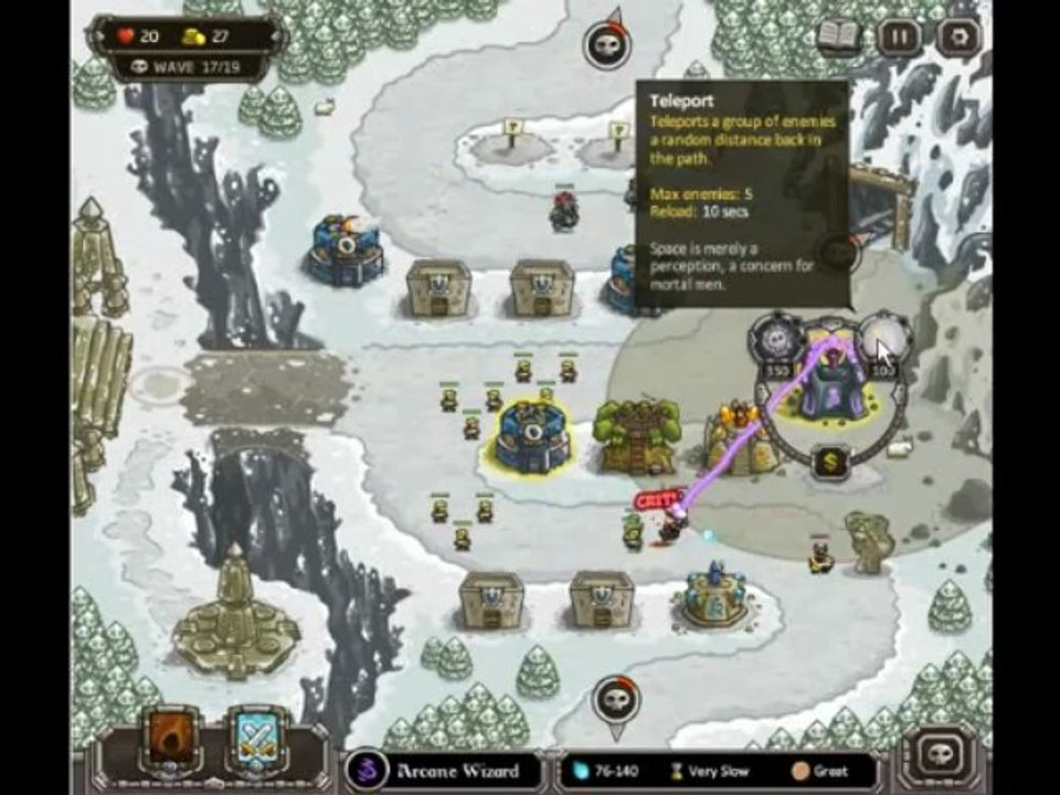 Kingdom Rush Walkthrough - Levels 9 and 10 - 3 Stars