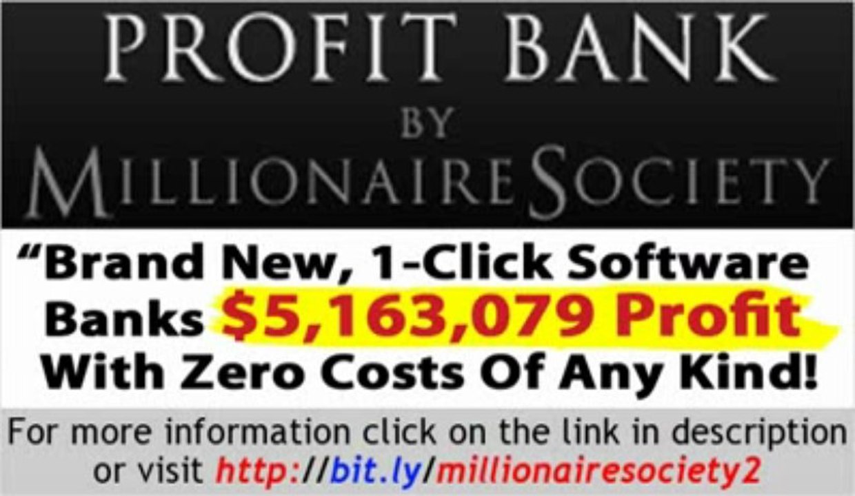Profit Bank By Millionaire Society - 70% Frontend Commission! | Profit Bank By Millionaire Society - 70% Frontend Commission!