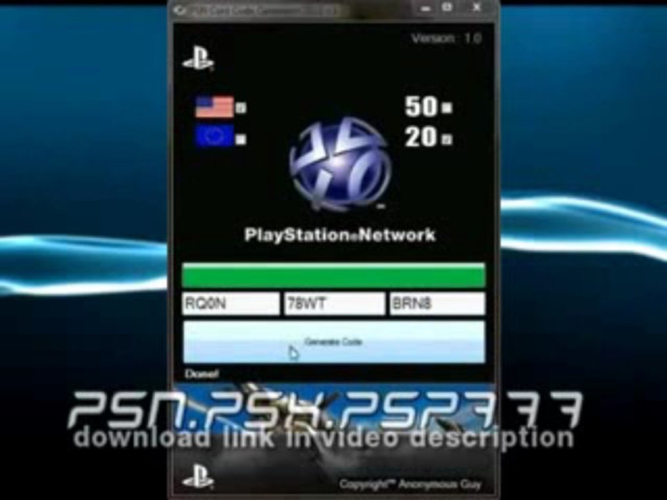PSN Code Generator ! Générateur ! FREE Download May - June 2013 Update