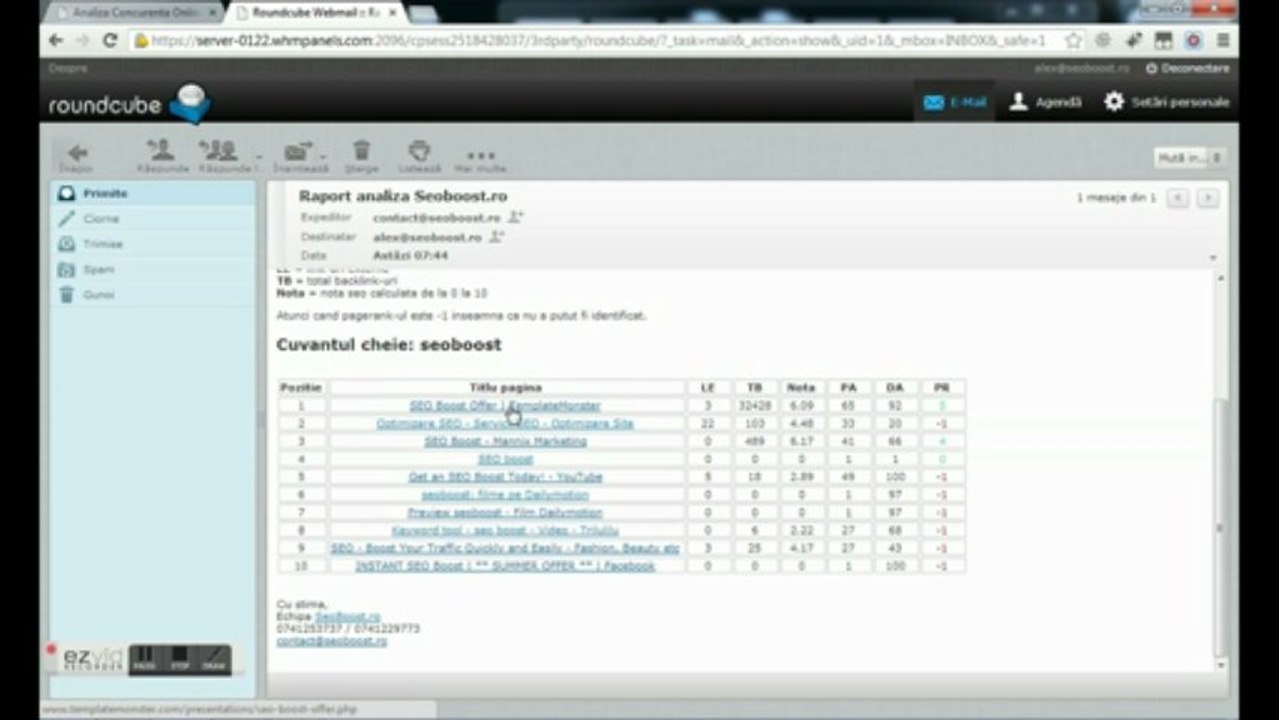 Analiza seo a concurentei - seo tool gratuit
