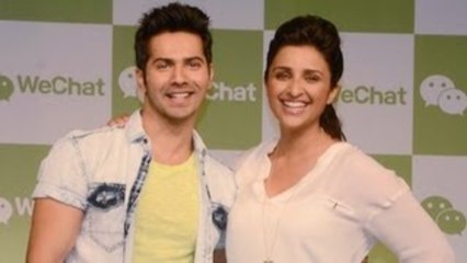 Varun and Parineeti launch WeChat in India